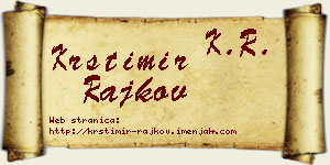 Krstimir Rajkov vizit kartica